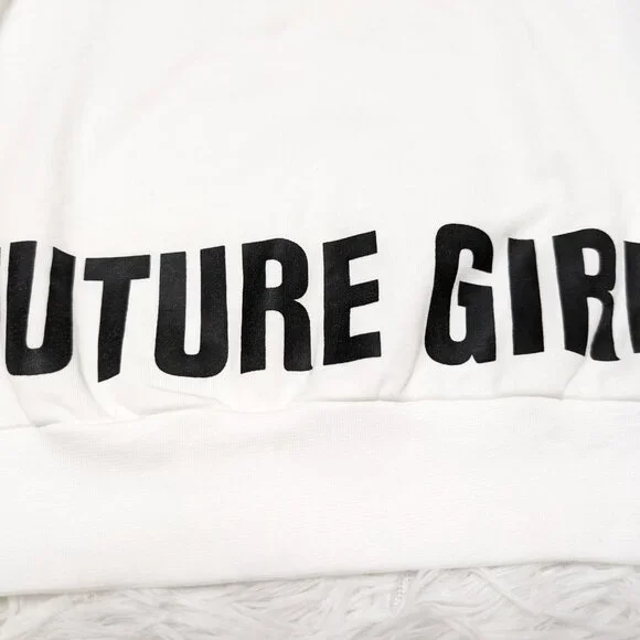 Kappa Girls Crew Neck White Pullover Loopknit Long Sleeve Sweatshirt NWOT - Picture 8 of 11